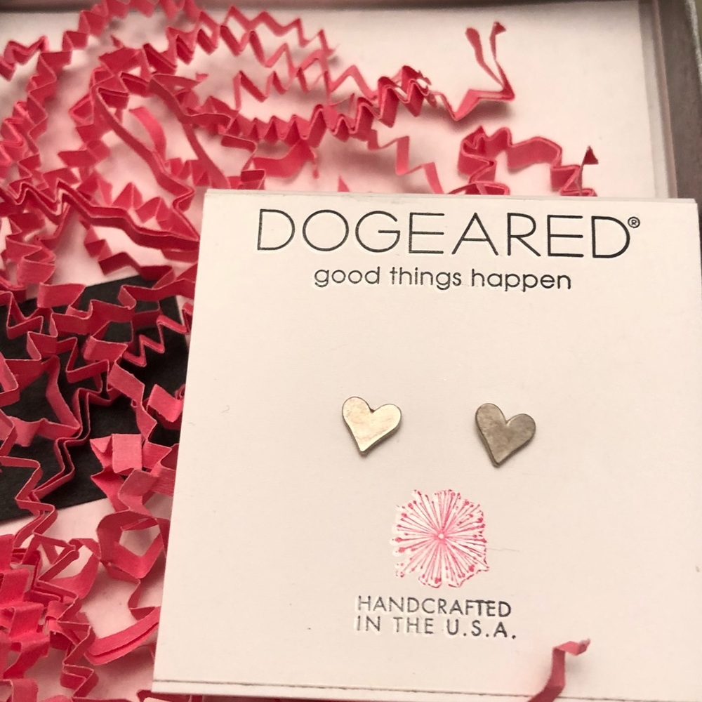 Dogeared brand new in box heart studs